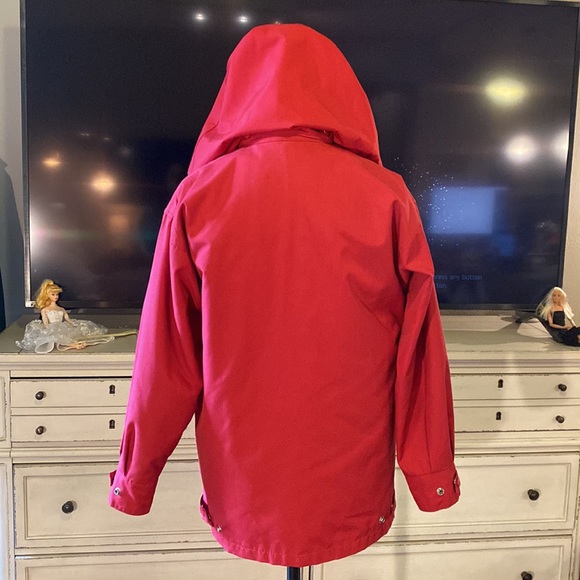 London Towne red jacket coat removable hood & removable quilted insert Small - Picture 5 of 17